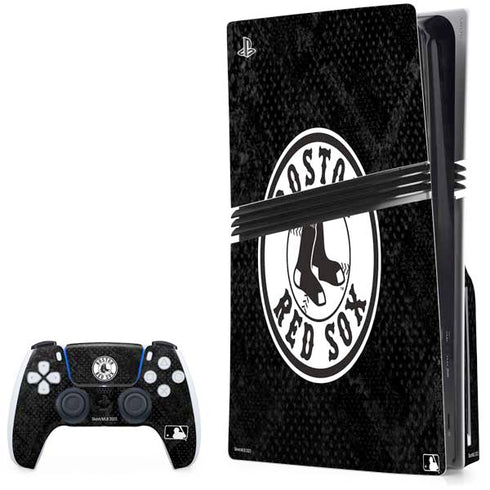 MLB Boston Red Sox Dark Wash PS5 Pro Disk Bundle  Skin